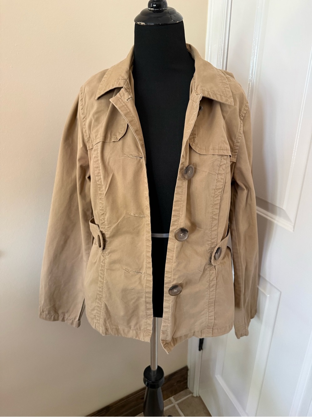 Old Navy pea coat style jacket/ coat brown/tan size L - Picture 4 of 5